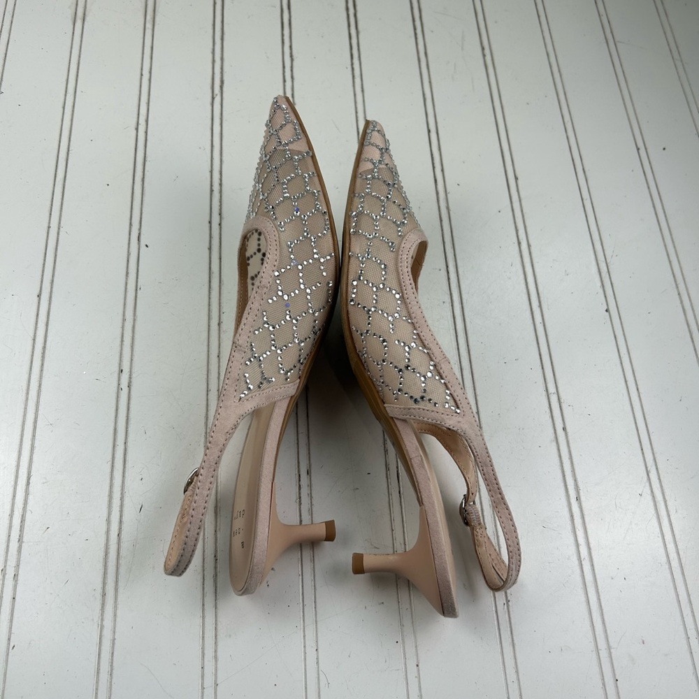 A New Day Gigi Embellished Slingback Kitten Heel in Beige Women’s Size 7.5 - Picture 4 of 8